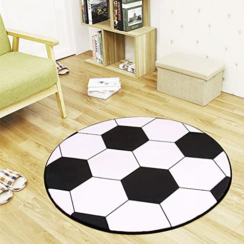 Liummrcy 1pc Linda Alfombra de fútbol, Alfombra de fútbol, Alfombra de niños de fútbol Redondo para Mesa de café Alfombra Creativa Alfombra de fútbol Alfombra de fútbol Alfombra de fútbol Alfombra
