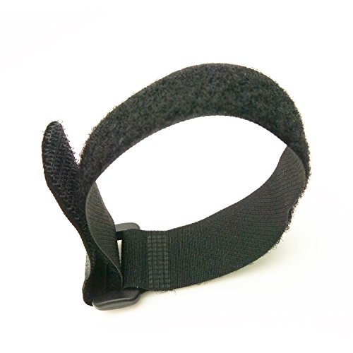 LJY - Lote de 16 correas de nailon con gancho y lazo, para sujetar cables organizadores, 30 x 2 cm, color negro