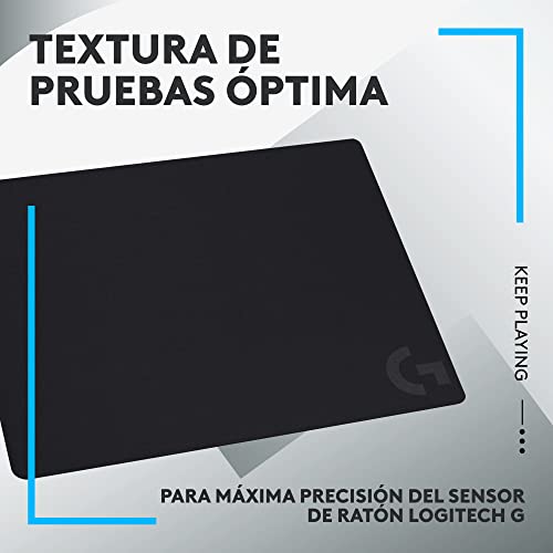Logitech G G240 Alfombrilla para juegos, tela, optimada para sensores de juegos, roce superficial medio, alfombrilla antideslizante, accesorios/juegos Mac y PC, 340 x 280 x 1 mm