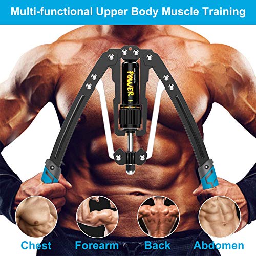 longziming Máquina de entrenamiento profesional de doble muelle para ejercicios de brazos y manos, fuerza ajustable, para entrenamiento de pecho, antebrazos, presión hidráulica de 10 a 200 kg