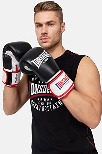 Lonsdale Equipo Maddock Unisex Adulto, Negro/Blanco/Rojo, L