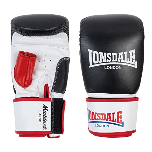 Lonsdale Equipo Maddock Unisex Adulto, Negro/Blanco/Rojo, L