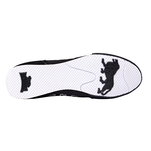 Lonsdale Niños Contender Junior Botas de boxeo Niños Mid Cut Zapatos ligeros con cordones, negro y blanco, 23 EU