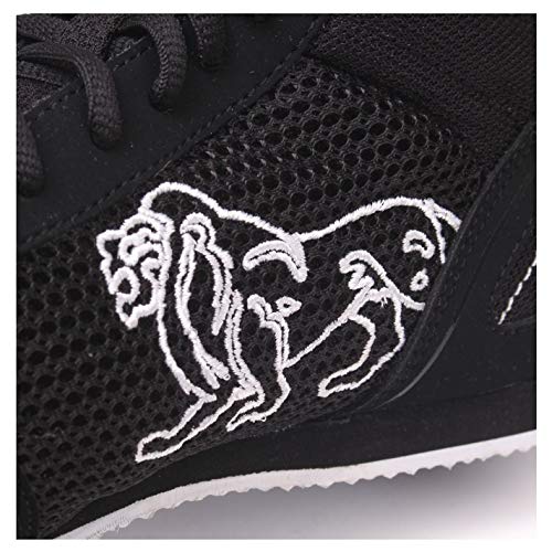 Lonsdale Niños Contender Junior Botas de boxeo Niños Mid Cut Zapatos ligeros con cordones, negro y blanco, 23 EU