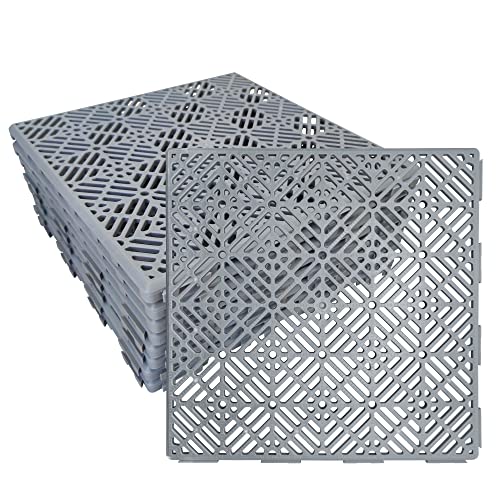 Losetas de Plastico jardin. Pack 16 Losetas Jardin para Suelo Terraza Exterior 30 x 30 cm Baldosas Jardin Desmontables Exterior para Caseta Piscinas Terraza
