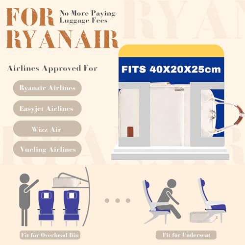 Lossga Mochila para Ryanair 40x20x25 Mochila de Viaje Mochila Cabina Avion Travel Backpack Mochila de Cabina Equipaje de Mano Cabin Bag 40x20x25, Beige