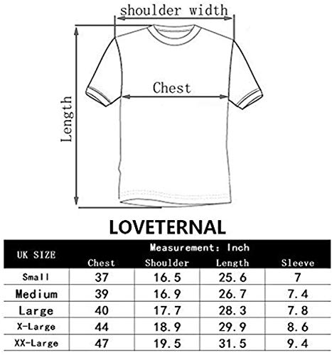 Loveternal Músculo Abdominal Camisetas Manga Corta 3D Imprimir T-Shirt Casual Graphic Verano tee Shirt L