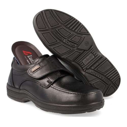Luisetti Zapato Sport con Velcro para Hombre Zapato Tucson 20412ST Talla 44 Color Negro