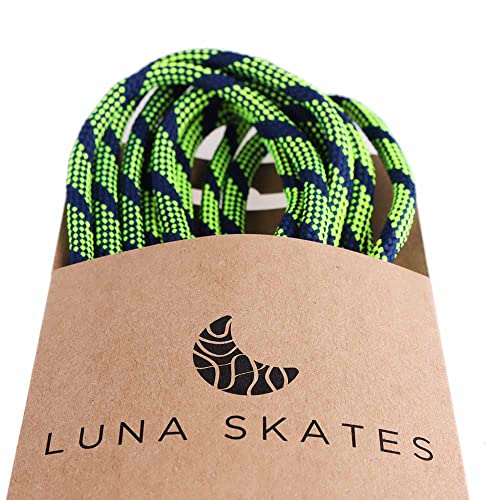 Luna Skates Quad Roller Figura Jam Dance Patines de cuero Quadskates Abec9 Tope ajustable (cordones menta/verde, universal)
