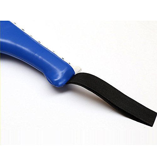 luniquz piel sintética Taekwondo mitón para boxeo doble acolchado Mano Impacto pratze Taekwondo Soporte técnicas Entrenamiento dispositivo de color rojo/azul/negro (1 pcs o 1 par), azul, 1 par