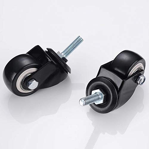 M8x25mm 4 piezas 240 kg de soporte de carga de la PU máquina de colada giratoria reemplazo muebles carro de lanzador (Sin ruedas de freno)