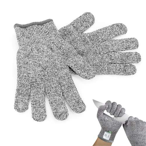 MAGIC SELECT Guantes Anticorte de Cocina Seguridad Nivel 5 y Material de Grado Alimenticio. Par de Guantes de Trabajo Jardinería y Carpintería, Resistentes a Cortes para Protección de las Manos.