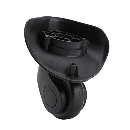 Maleta Rueda de equipaje Ruedas de repuesto de maleta universal, 1 par de ruedas de repuesto de PVC negro Polea de desgaste silencioso para maleta de equipaje Trolley (W041-2 S)
