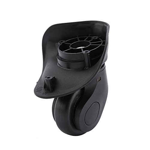 Maleta Rueda de equipaje Ruedas de repuesto de maleta universal, 1 par de ruedas de repuesto de PVC negro Polea de desgaste silencioso para maleta de equipaje Trolley (W041-2 S)