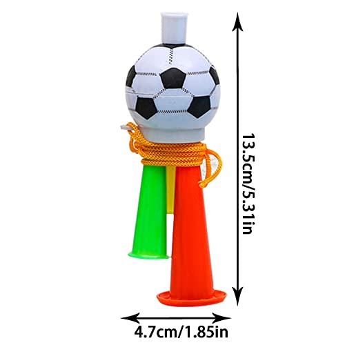 manchas Cuerno de vítores de fútbol | Trompeta de Estadio portátil para Hacer Ruido con Forma de fútbol,Juguete de bocina antidesgaste Cheer Prop para competición Deportiva de Concierto de Gimnasio