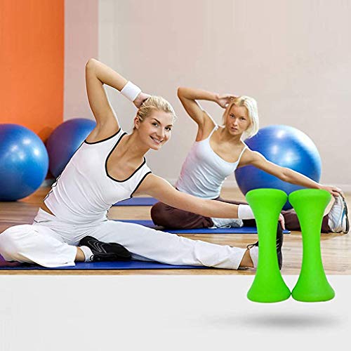 Mancuerna Moldeada de Hierro Sólido Ejercicio con Mancuernas Ejercicio Gimnasio en Casa 0.7Kg X2 de Fuerza de la Base de Fitness Gym Equipment,Verde