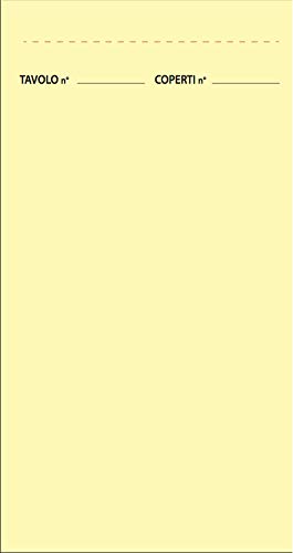 Mando restaurante mini 10 bloques de 50 x 2 - 8,5 x 16 cm - Segunda hoja de papel amarillo