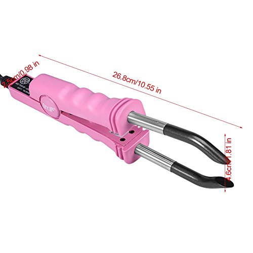 Máquina de Extensión de Cabello U-Form Professional Quick No-Trace para Tratamientos de Extensión de Cabello Natural Más Rápidos(Rosado)