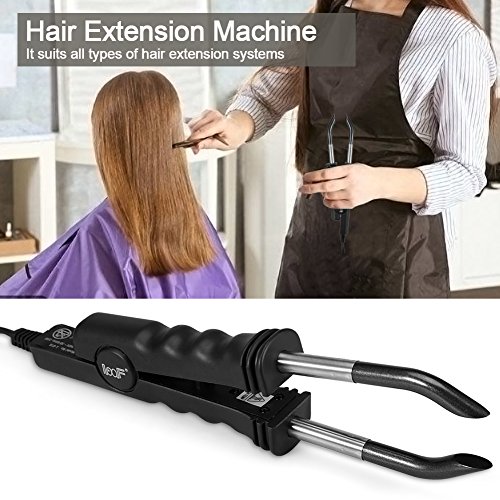 Máquina de Extensión de Cabello U-Form Professional Quick No-Trace para Tratamientos de Extensión de Cabello Natural Más Rápidos(Rosado)