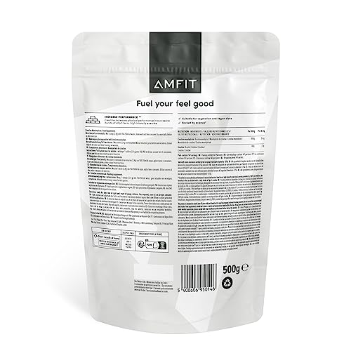 Marca Amazon – Amfit Nutrition - Creatina monohidrato micronizada, 500 g, 147 raciones