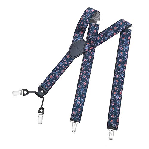 MASADA tirantes calidad fabricados a mano, con cierres resistentes y ajustes continuos con anchura de 3,5 cm para tallas de hasta 195 cm flores retroa cuadros