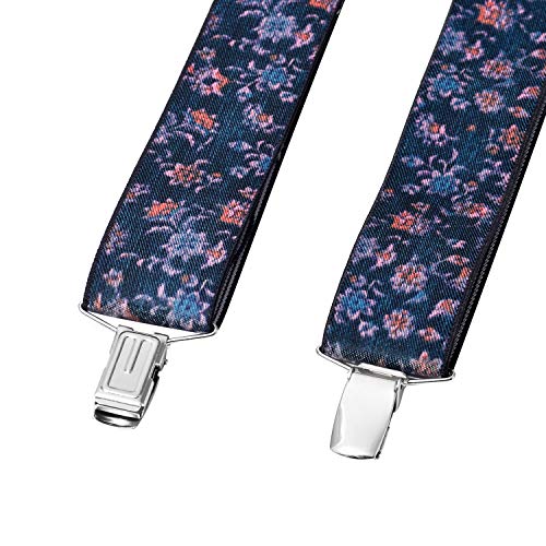 MASADA tirantes calidad fabricados a mano, con cierres resistentes y ajustes continuos con anchura de 3,5 cm para tallas de hasta 195 cm flores retroa cuadros