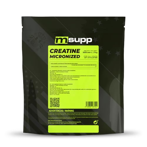 MASMUSCULO - MM Fit Line - Creatina Micronizada en Polvo - Bolsa de 1 Kg - Recuperador Muscular - Aumenta Masa Muscular - Mejora Rendimiento Físico - Reduce la Fatiga - Sabor Neutro
