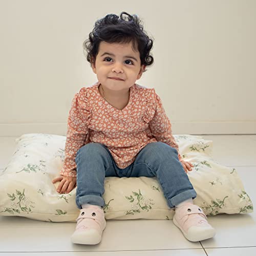 MASOCIO Zapatillas Bebe Niña Zapatos Primeros Pasos Niñas Deportivas Bebé Calzado Antideslizante Talla 21 Rosa (Talla Fabricante: CN 17)