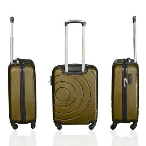 Max Star Maleta de Cabina 55x40x20cm, Rígida, Ruedas Gitaroria 360º, Ligera, Impermeable, Seguridad Numérica, Maleta de Viaje, Resistente, (Champagne)