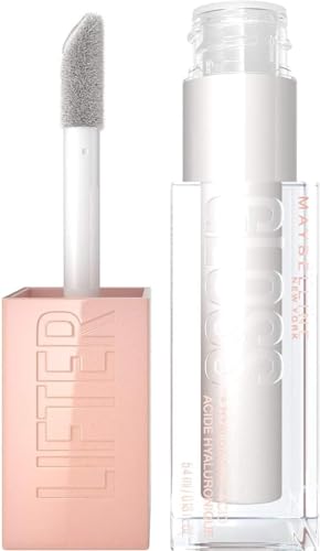 Maybelline New York Brillo de Labios Lifter Gloss, Hidratación Intensa, Labios Rellenos, con Ácido Hialurónico, Tono 01 Pearl