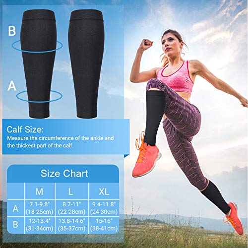 Medias Compresivas, Calcetines De Compresión Para Hombres Y Mujeres, Protector De Pantorrilla Mangas De Compresión Para Piernas Para Soporte De Piernas Correr Viajar Deportistas Hombres Y Mujeres