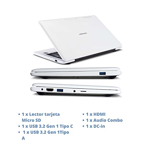 MEDION MD62368 Ordenador Portátil, Intel N3450, RAM 4 GB, Emmc 64 GB, Windows 10 Pro Academic, Educación, AKOYA, 11.6 Pulgadas