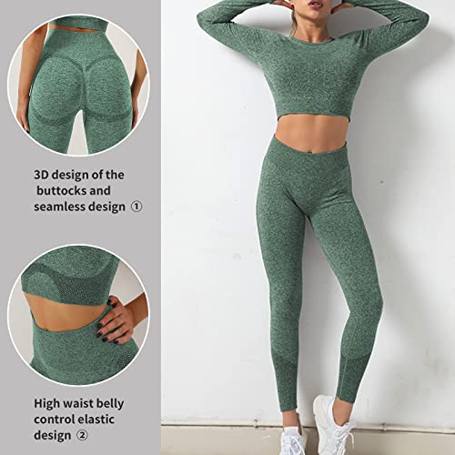 Merlvida Cintura Alta Leggins Deportivos Mujer Push Up Elástico Leggings Mujer Sin Costuras Mallas Deporte Mujer Slim Mayas Deportivas Control de Barriga Ropa Deportiva Pantalones Mujer Yoga Fitness
