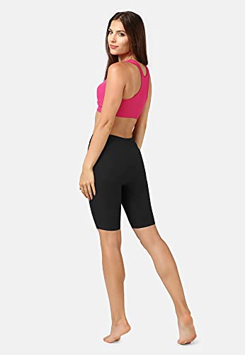 Merry Style Leggins Mallas Deportivas Cortos Mujer MS10-350 (Negro, XXL)