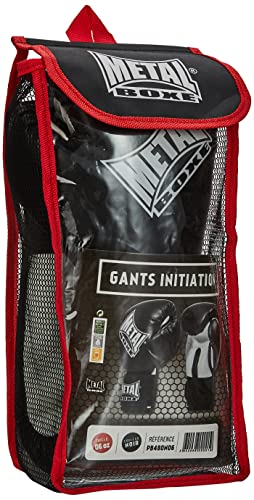 Metal Boxe Guantes De Iniciación Boxeo, Unisex, Negro, 06oz