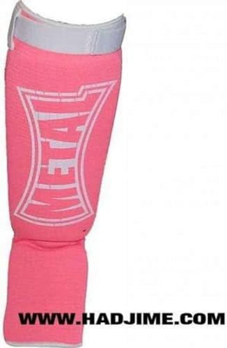 Metal Boxe MB153 - Espinilleras de boxeo, color rosa, talla L