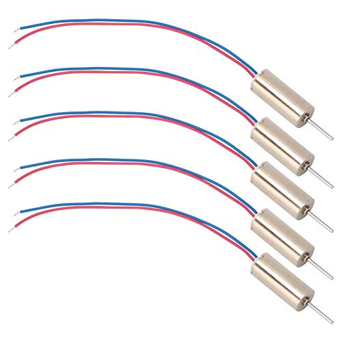 Micro motor sin núcleo, 5 piezas 6 x 14 mm Micro motor sin núcleo 3V 53200 rpm para juguetes/máquinas de tatuaje/drones, bajo consumo de energía, largo tiempo de servicio