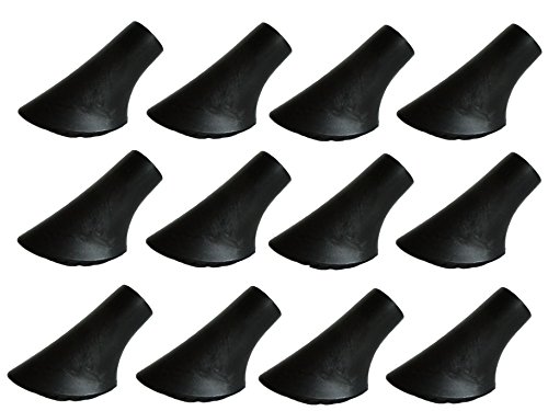 MIGHTY PEAKS - 12 Piezas/6 Pares Tope de Goma para Caminata Nórdica - Conteras de Asfalto X-4GT, En Goma, para Todos Bastones de Marcha Nórdica, Trekking, para Palos Marcha Nórdica 10mm Diámetro