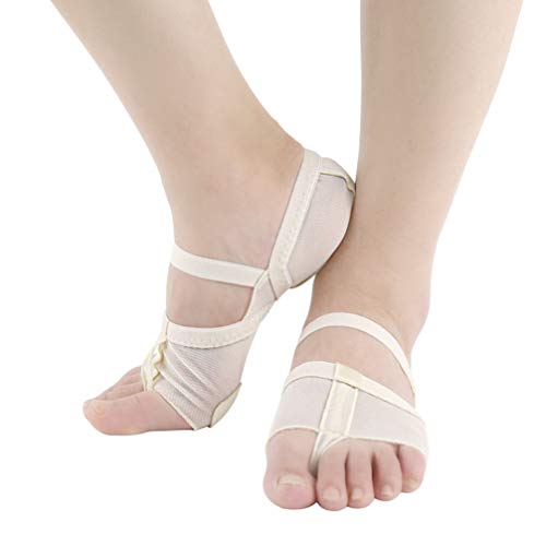 Milisten 1 par de Zapatos Líricos para Mujer Zapatos de Tanga de Pie Descalzo Ropa Interior para Danza del Vientre Gimnasia Yoga Ballet Latino Talla XL