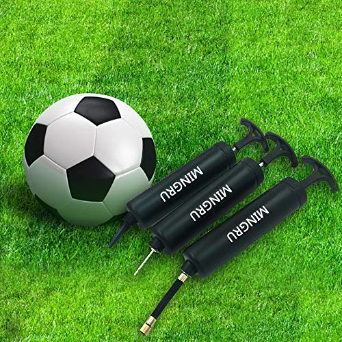 MINGRU Bomba de Bola para Baloncesto, fútbol, Voleibol, Rugby, Bola de Waterpolo y Otros inflables Bomba de Aire, Agujas y boquillas Incluidas