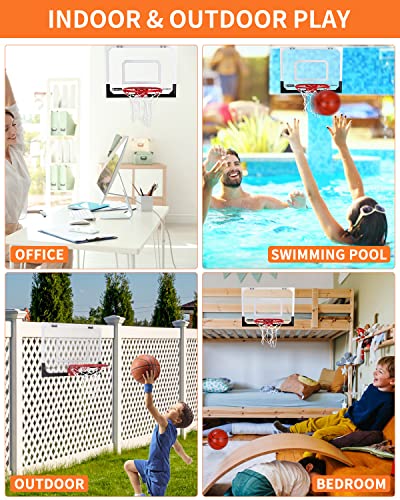 Mini Canasta Baloncesto Interior para Niños y Adultos,30 * 40CM Canasta Aro Baloncesto Muro Montado para Dormitorio, Hogar y Oficina, Infantil Juguetes Set de Regalos de Baloncesto para Niños Niñas
