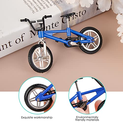 Mini Dedo Bicicleta Metal Juego，4 Piezas Modelo de Bike Ornamento de Finger para Niños y Adultos como un Regalo de Nuevo Año Cumpleaños y Navidad