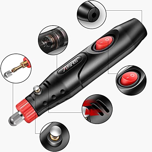 Mini Herramienta Rotativa Multifunción Amoladora Eléctrica con Cable Multiherramienta Taladro Bricolaje | 121 Accesorios | Negro | para Pequeñas Manualidades & Proyectos