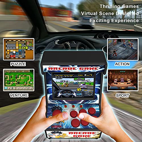 Mini máquina de Juegos Arcade de 2.8 ”RHAC06 156 Juegos portátiles clásicos El Mejor Juguete electrónico para niños y Adultos con Pantalla Colorida y batería Recargable
