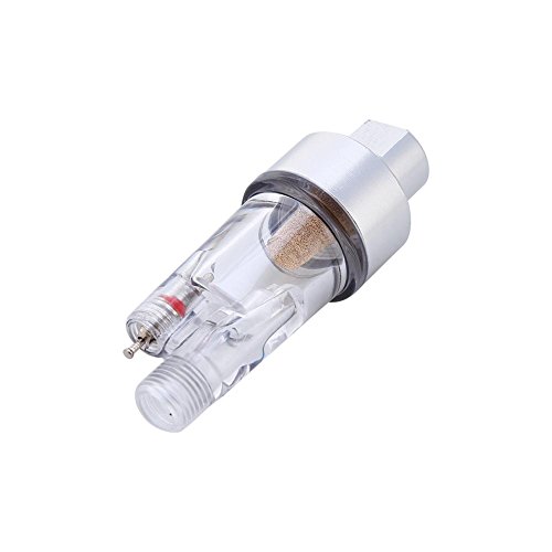 Mini trampa de agua con filtro de aire en línea del aerógrafo, 1/8" separador en línea con aerógrafo Filtro de aire con trampa de agua Accesorios de humedad para suministros de aerógrafo para el