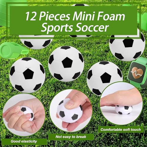 MisFun 12 Piezas Pelotas Antiestres Stress Ball, 4CM Mini Pelotas Deportivas, Bolas Antiestres Pelota Blanda Juguete Antiestrés para Adultos para Aliviar la Ansiedad para Liberar el Estrés