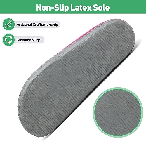 Mishansha Zapatillas de Estar por Casa Hombre Mujer Pantuflas de Fieltro Calentitas Cómodas Zapatillas de Casa de Invierno Antideslizante y Lavable Zapatos de Casa, Rosa, 40EU