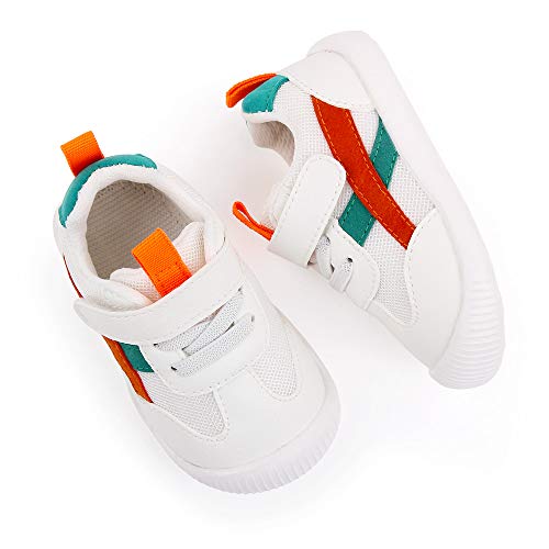 MK MATT KEELY Zapatillas para Bebé Primeros Pasos Zapatos Niño Niña Cuero PU Suela Suave Antideslizante 0-4 años,Verde,EU21(CN17)