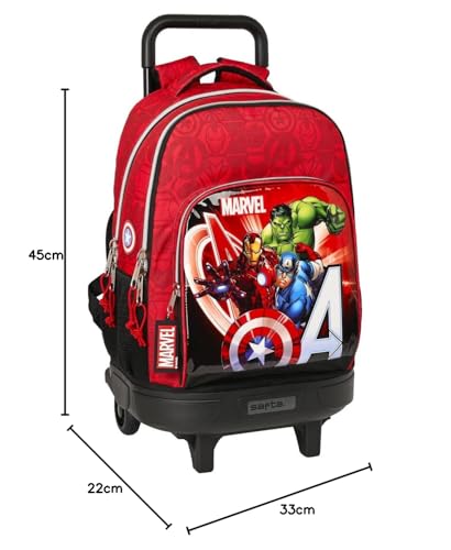MOCHILA GDE. C/RUEDAS COMPACT EXTRAIBLE AVENGERS "INFINITY"