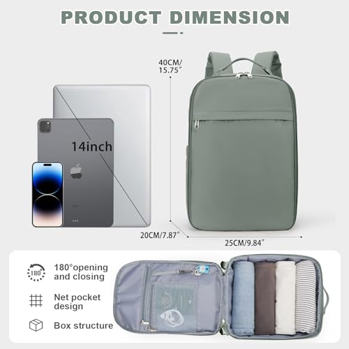 Mochila Viaje Cabina Avion 40x20x25 Ryanair Maletas de Viaje Cabina 45x36x20 Easyjet Avion Bolso Equipaje de Mano Mujer Mochila para Portatil Impermeable con USB Hombre Mochila Casual de viaje Daypack